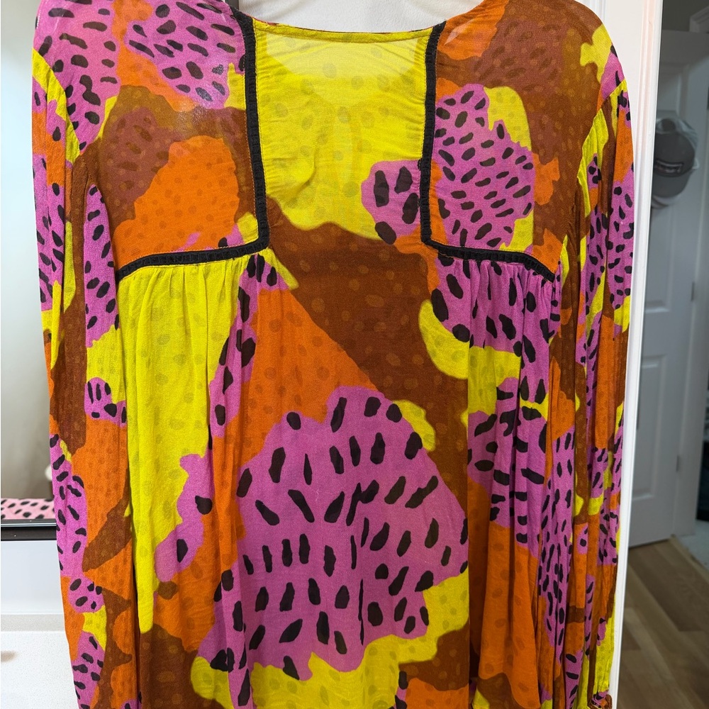 Anthropologie Multicolor Patterned Blouse - Picture 4 of 6
